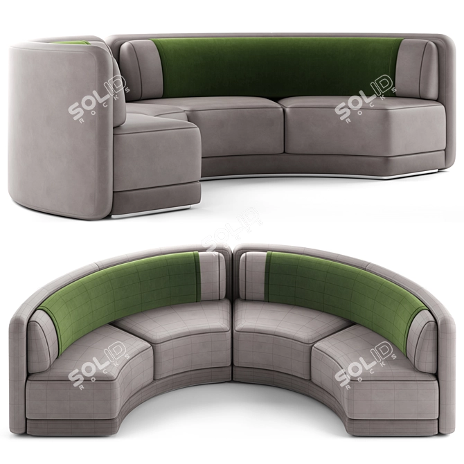 Modern Design Round Sofa 3D model image 6