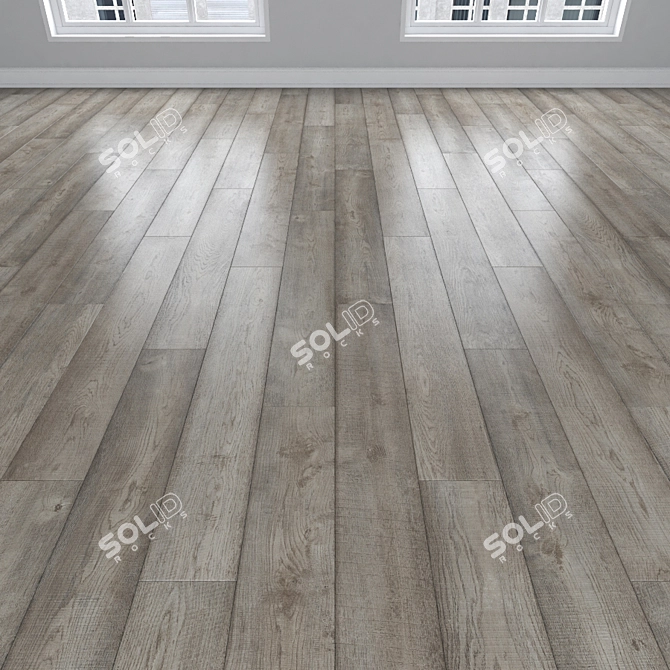 Oak Parquet: Herringbone, Linear, Chevron 3D model image 2