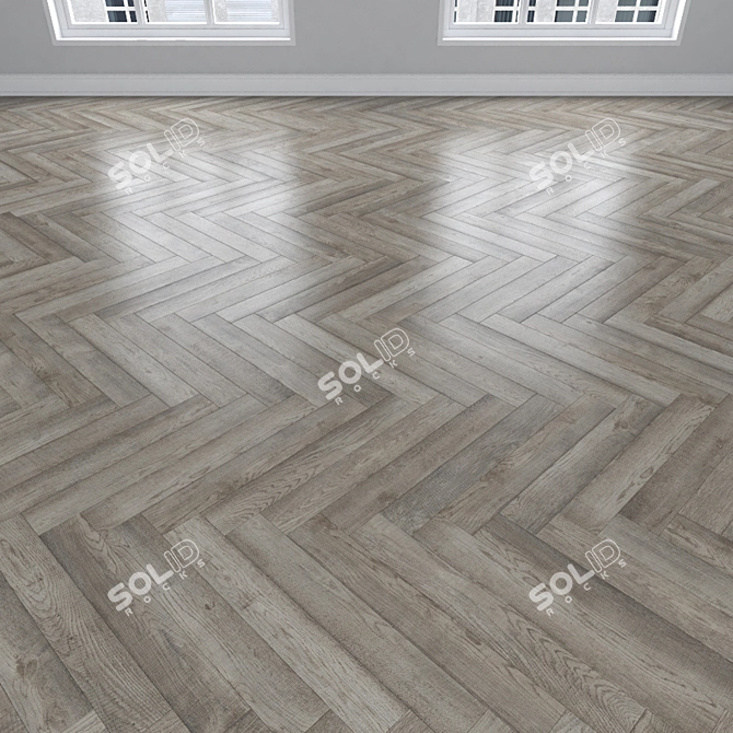 Oak Parquet: Herringbone, Linear, Chevron 3D model image 3