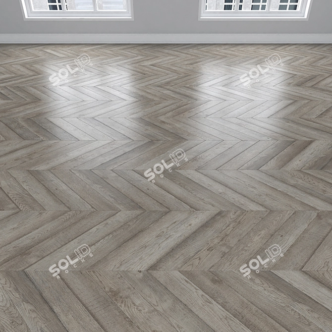 Oak Parquet: Herringbone, Linear, Chevron 3D model image 4