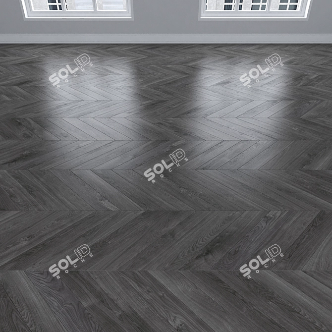 Premium Oak Parquet: Herringbone, Linear, Chevron 3D model image 4