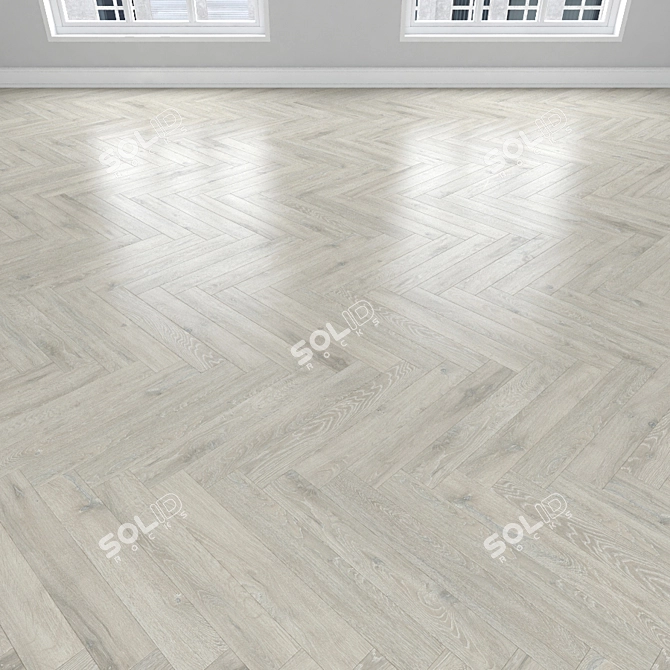 Oak Parquet: Herringbone, Linear, Chevron 3D model image 3