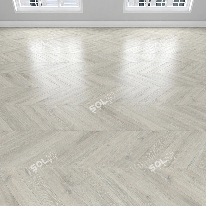 Oak Parquet: Herringbone, Linear, Chevron 3D model image 4