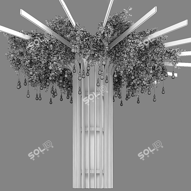Elegant Reclaimed Wood Tree 3D model image 5