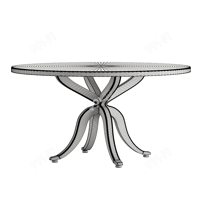 Formal Round Dining Table - Hooker Furniture 5834-75 3D model image 5