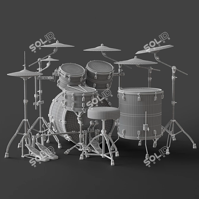 TAMA Performer Drum Set 3D model image 7