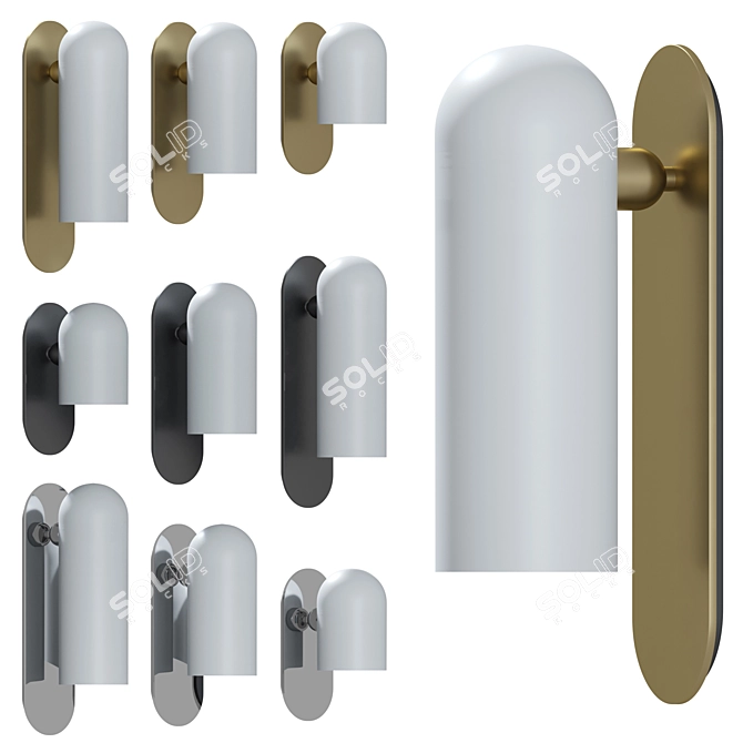 Elegant Odyssey Sconces: Illuminate Your Space 3D model image 1