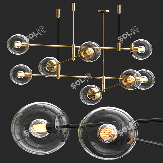 Elegant Lampatron Chandelier 3D model image 1