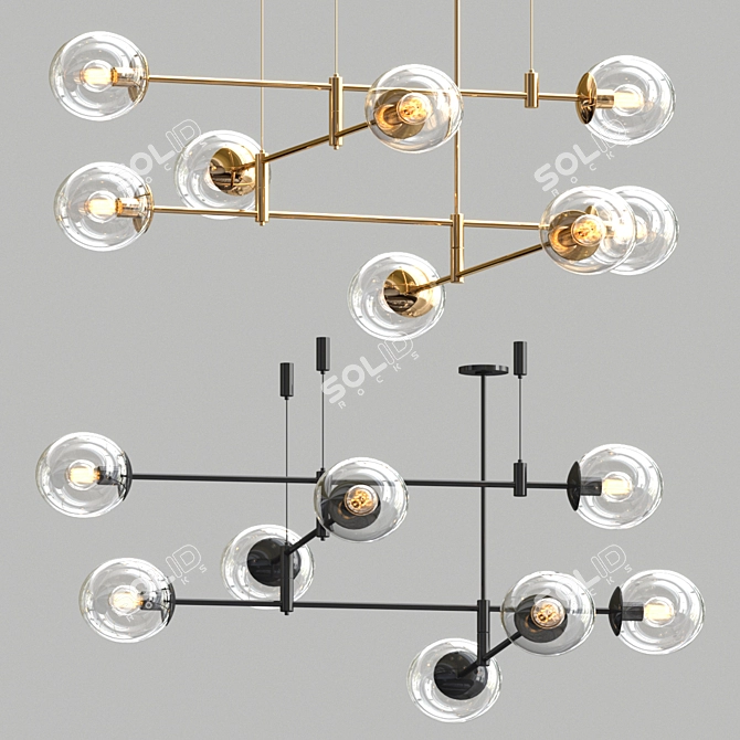 Elegant Lampatron Chandelier 3D model image 2