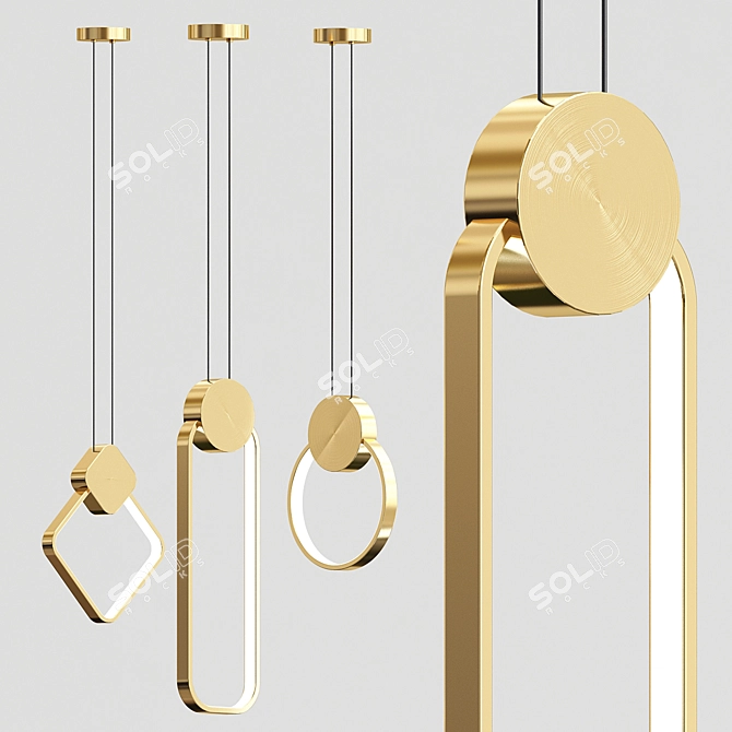 MITCH Pendant Collection: Modern Design Lamps 3D model image 1