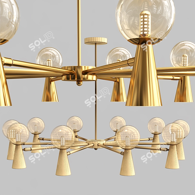 Elegant ABELINA Chandeliers with Integra 3D model image 10