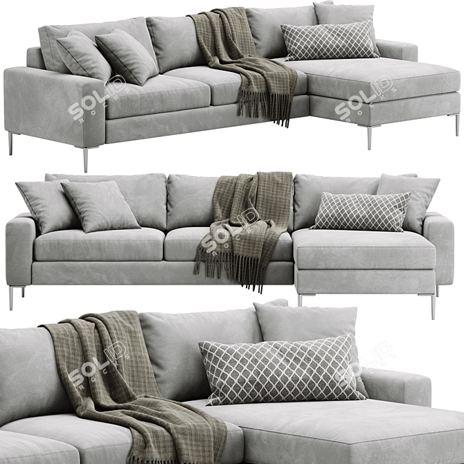 Elegant Nova Sofa: Modern Design 3D model image 1