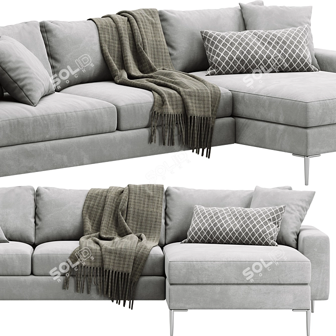 Elegant Nova Sofa: Modern Design 3D model image 2