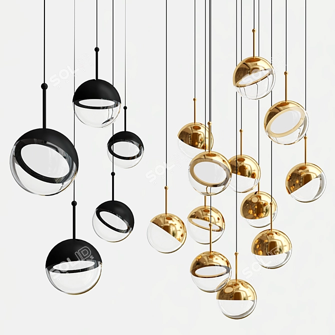 Dora Pendant Lights: Elegant Illumination Solution 3D model image 3