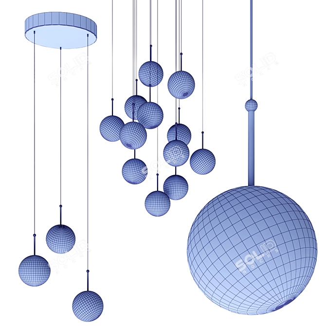 Dora Pendant Lights: Elegant Illumination Solution 3D model image 4