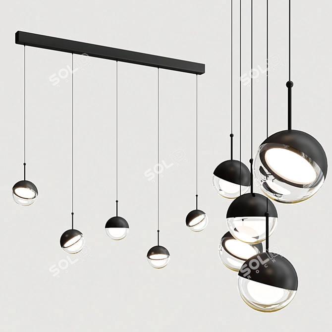 Dora Pendant Lights: Elegant Illumination Solution 3D model image 6