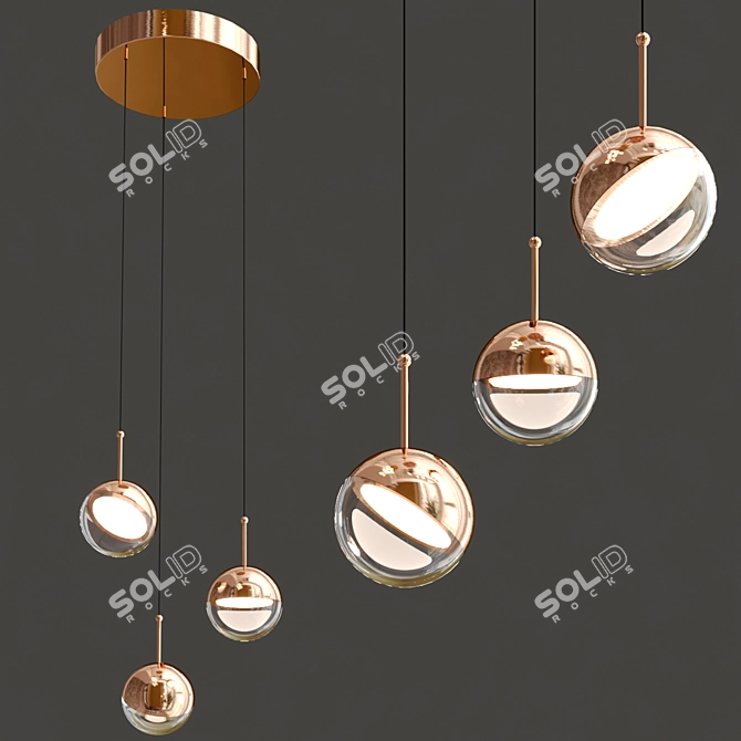 Dora Pendant Lights: Elegant Illumination Solution 3D model image 7