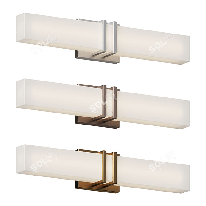 Modern Linear Wall Sconce 3D model image 1