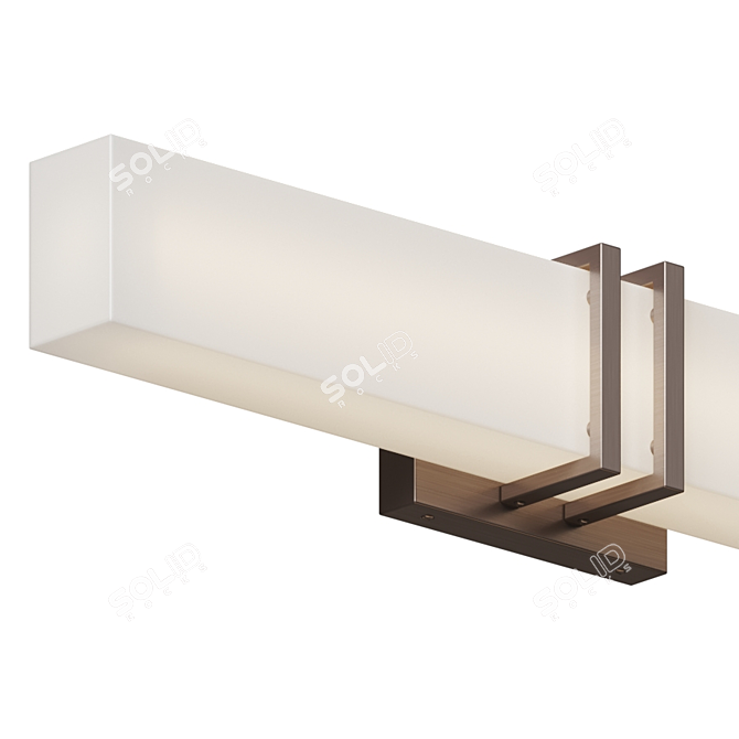Modern Linear Wall Sconce 3D model image 2