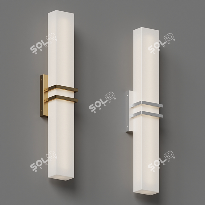 Modern Linear Wall Sconce 3D model image 3