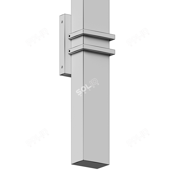 Modern Linear Wall Sconce 3D model image 4