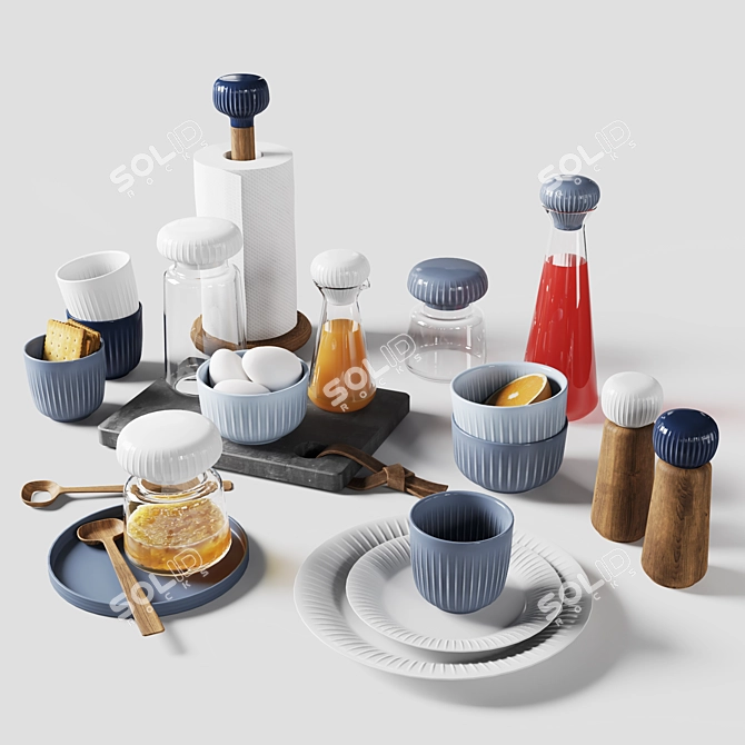 18-Piece Decorative Set by Kahler Design 3D model image 1