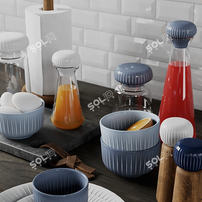 18-Piece Decorative Set by Kahler Design 3D model image 2