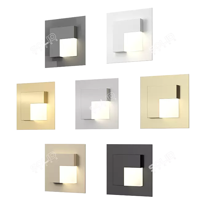 Slim LED Wall Light IT-738 3D model image 2