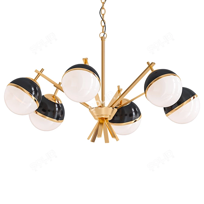 Marais Chandelier: Elegant Illumination for Modern Spaces 3D model image 1