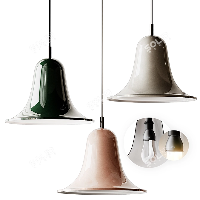 Verpan PANTOP Metal Pendant Lamp 3D model image 1