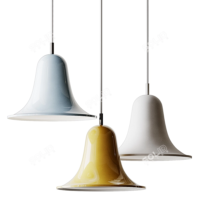 Verpan PANTOP Metal Pendant Lamp 3D model image 3