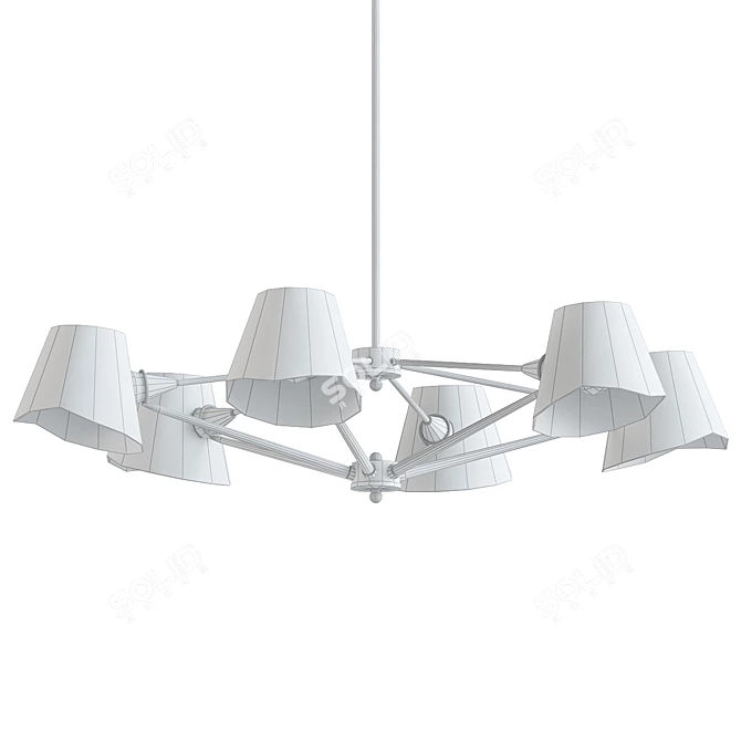 Elegant Black Chandelier for Timeless Spaces 3D model image 2