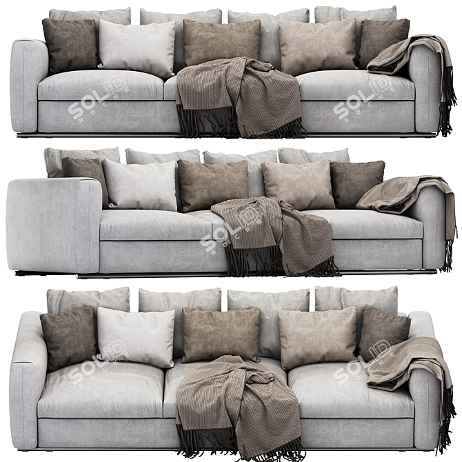 Flexform Asolo Corner Sofa 3D model image 2