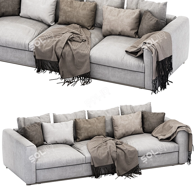 Flexform Asolo Corner Sofa 3D model image 3