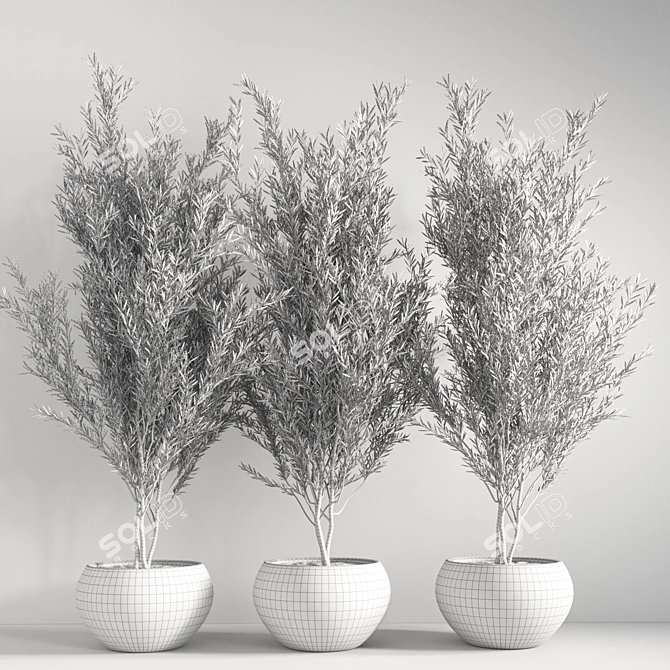 Elegant 21" Indoor Plant Stand 3D model image 3