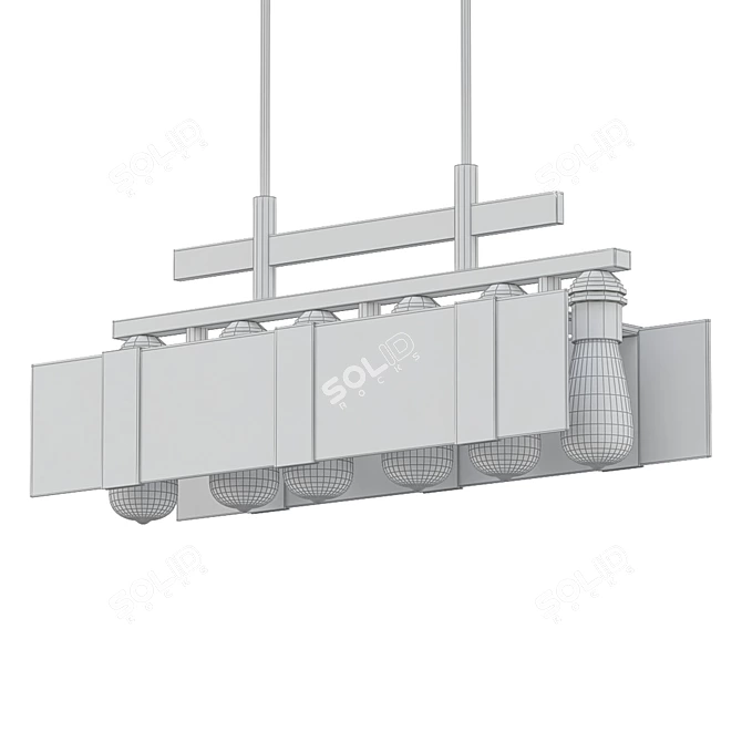 Z-Lite Seedy Glass Linear Chandelier 3D model image 2