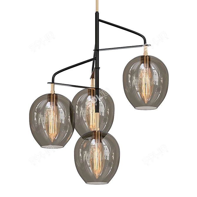 Troy Odyssey Chandelier: Elegantly Illuminate Your Space 3D model image 1