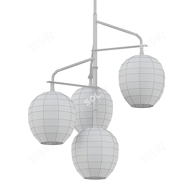 Troy Odyssey Chandelier: Elegantly Illuminate Your Space 3D model image 2