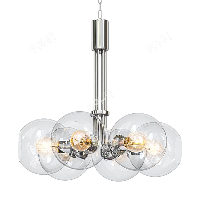 Elegant Margot Chandelier Ensemble 3D model image 1