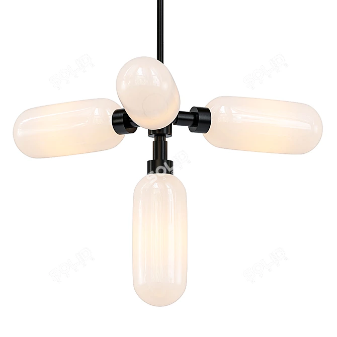 Troy Annex 4-Light Chandelier 3D model image 1