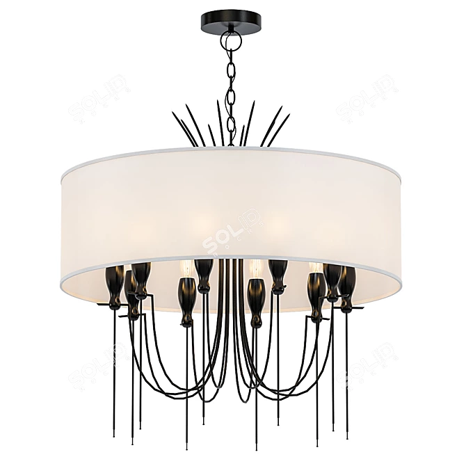 Elegant Corey Damaris Chandelier 3D model image 1