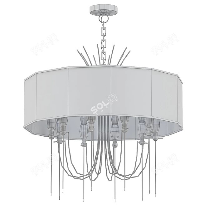 Elegant Corey Damaris Chandelier 3D model image 2