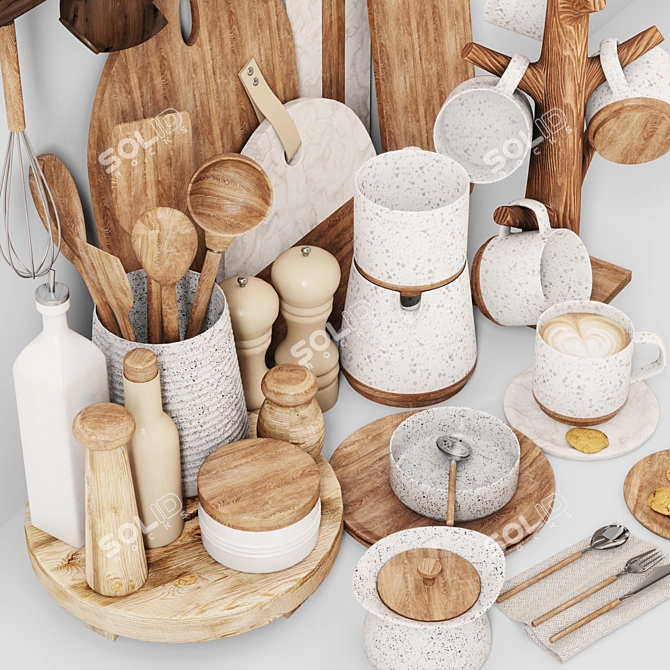 2015 Kitchen Set: UV, Centimeters, Vray, Corona 3D model image 3