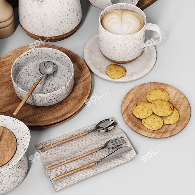 2015 Kitchen Set: UV, Centimeters, Vray, Corona 3D model image 4