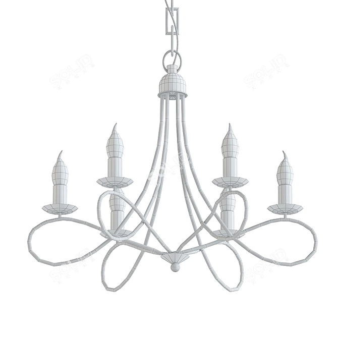 Elegant Macarthur Chandelier 3D model image 2