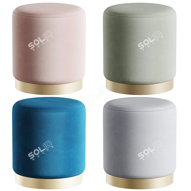 Cosmo Dior Pouf: Elegant and Stylish 3D model image 1