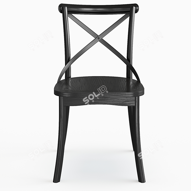 Elegant Gafton Cross Back Chair 3D model image 3