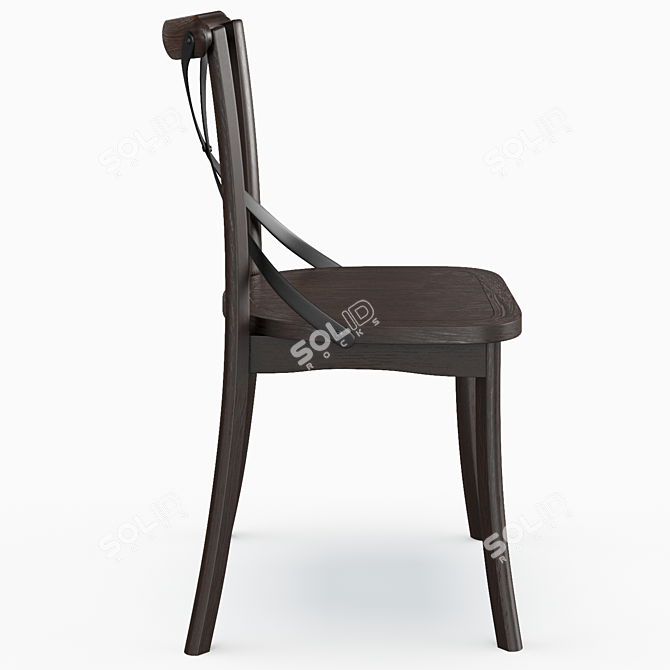 Elegant Gafton Cross Back Chair 3D model image 4