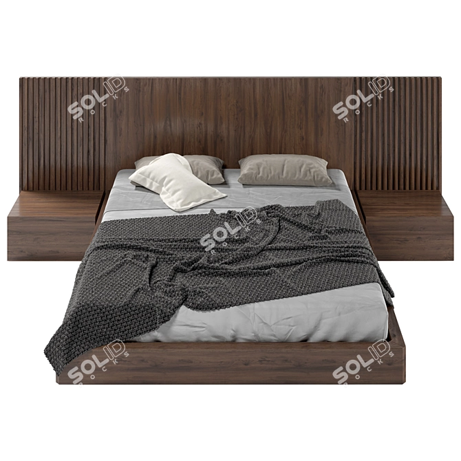 Modern MOBENIA MIES Bed 3D model image 2