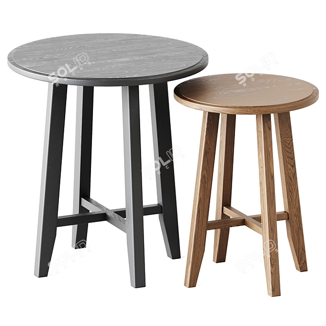  Stylish Kragsta Nesting Tables: Space-saving Elegance 3D model image 1